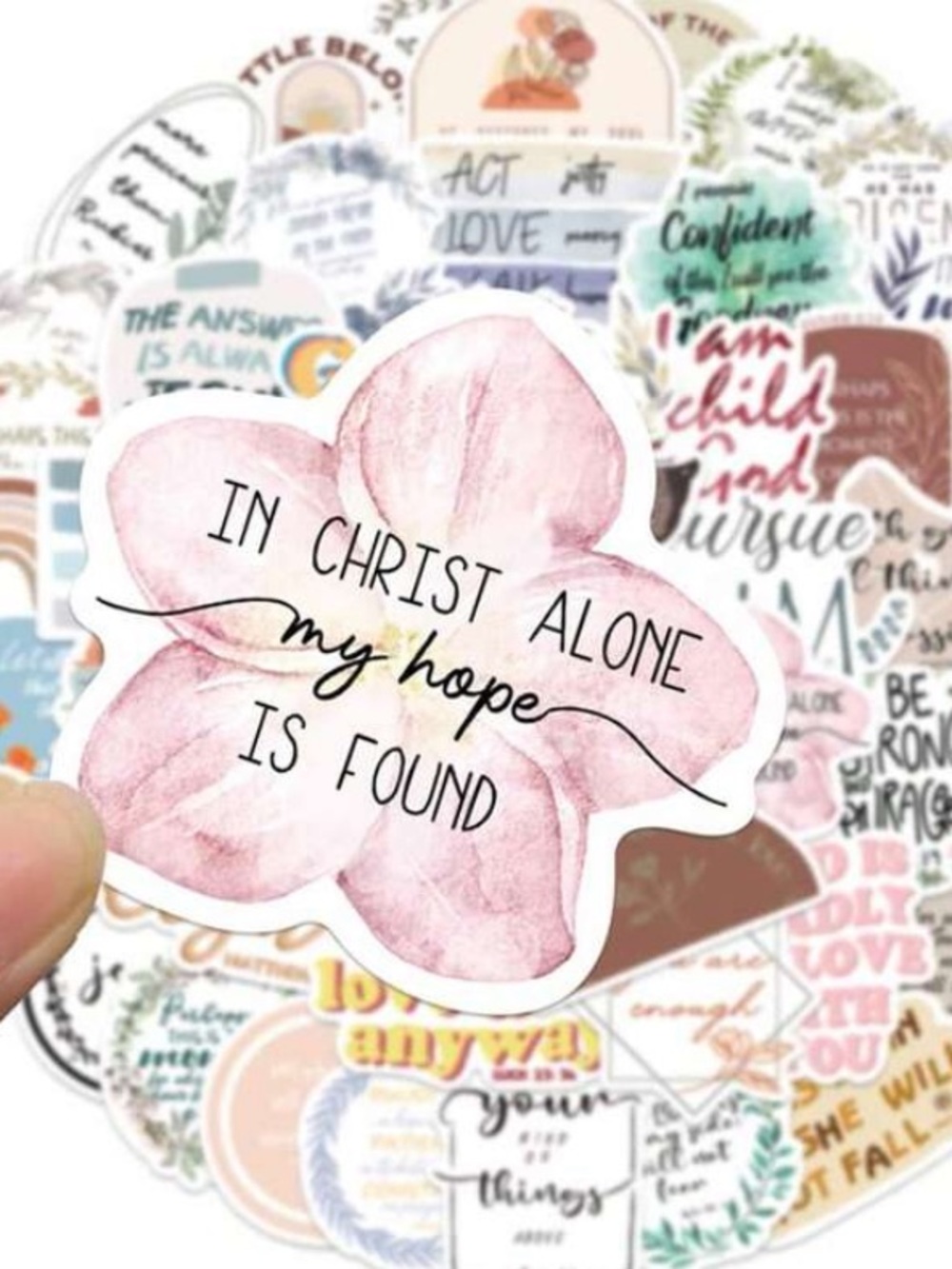 50pk Christian Inspirational Sticker Set - 50 Pieces! - Picture 4 of 5